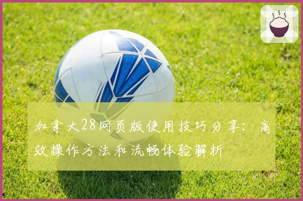 加拿大28网页版使用技巧分享：高效操作方法和流畅体验解析